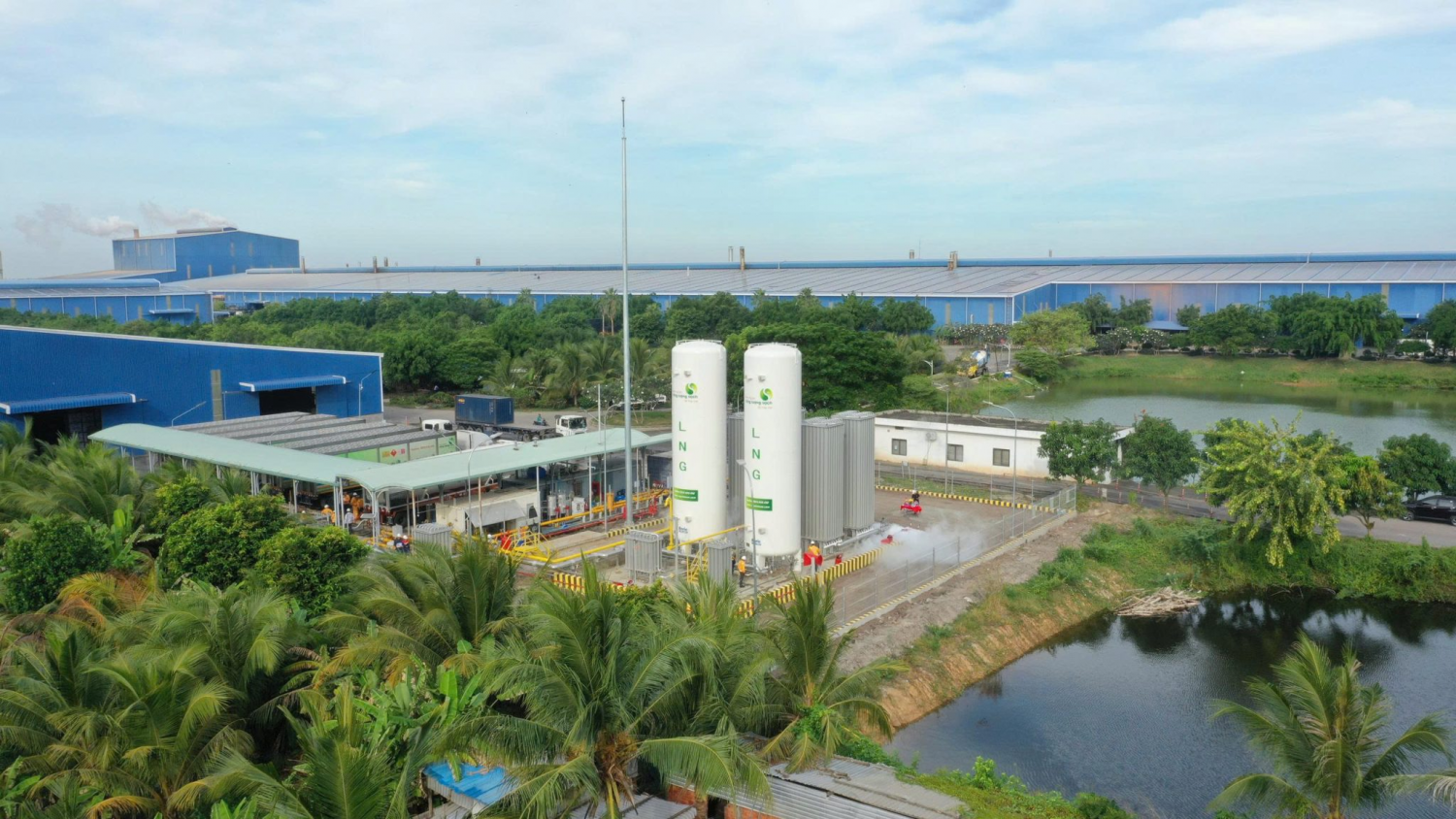 Mô hình tích hợp trạm cấp khí CNG – LNG tại Nhà máy Gạch men Hà Thanh, Đồng Tháp Mô hình tích hợp trạm cấp khí CNG – LNG tại Nhà máy Gạch men Hà Thanh, Đồng Tháp