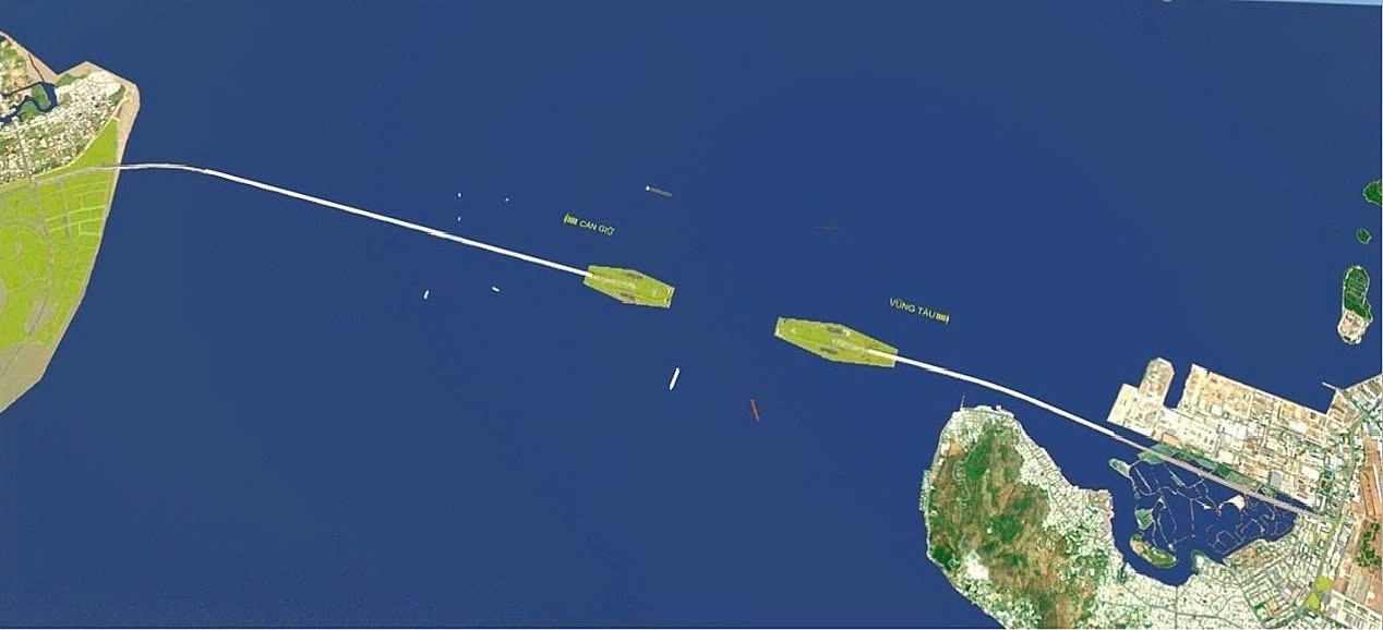 Một phần đường vượt biển Cần Giờ   Vũng Tàu sẽ đi ngầm dưới đáy biển