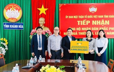 PVcomBank ủng hộ 5 tỷ đồng hỗ trợ người dân Khánh Hòa khắc phục hậu quả mưa lũ
