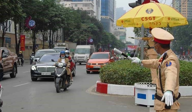 Phân luồng giao thông phục vụ Đại hội XIV của Đảng