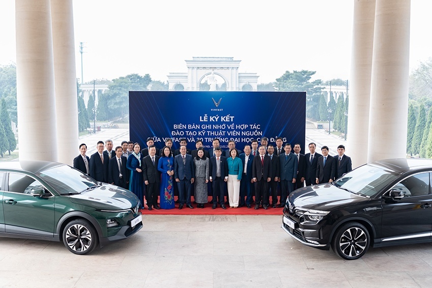 VinFast hợp tác với 30 trường đại học, cao đẳng - Chuẩn hóa chương trình và chất lượng đào tạo kỹ sư ô tô điện