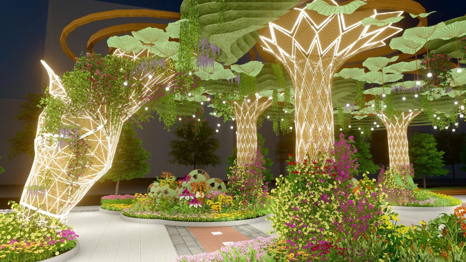 Đường hoa Nguyễn Huệ Tết Bính Ngọ xuất hiện với 2 phiên bản độc đáo