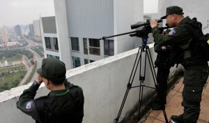 Lực lượng bắn tỉa đặc nhiệm triển khai thế trận bảo vệ Đại hội Đảng XIV