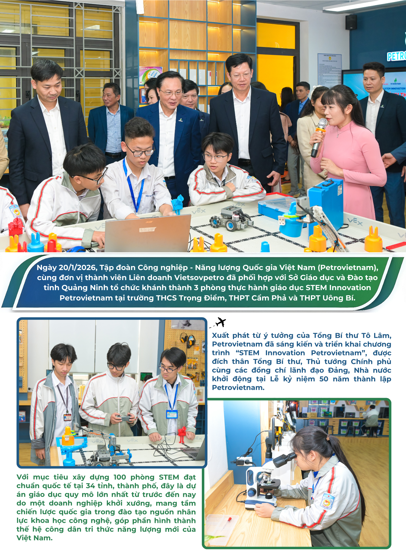 Quảng Ninh hân hoan đón phòng STEM mới: Động lực mới cho phát triển nguồn nhân lực tương lai