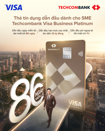 Techcombank ra mắt thẻ tín dụng Techcombank Visa Business Platinum, dẫn đầu đặc quyền tài chính vượt trội cho doanh nghiệp Techcombank ra mắt thẻ tín dụng Techcombank Visa Business Platinum, dẫn đầu đặc quyền tài chính vượt trội cho doanh nghiệp