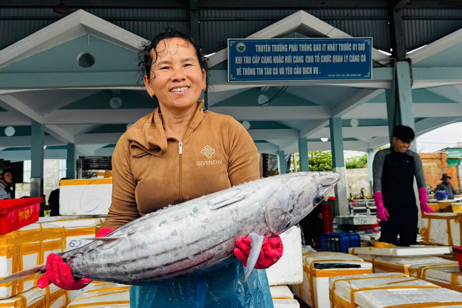 Ngư dân Quảng Ngãi phấn khởi thu hàng tấn cá tươi dịp giáp Tết