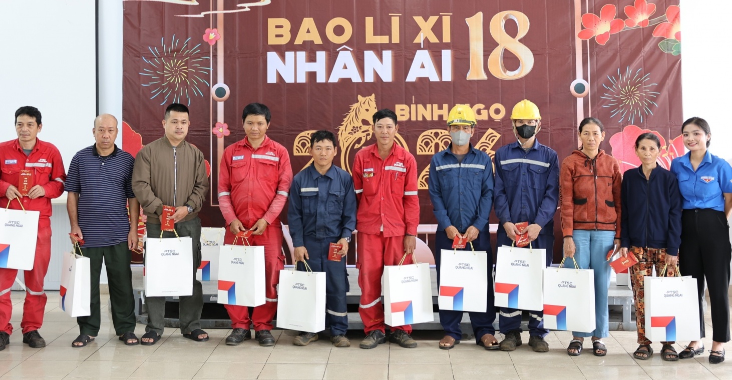 “Bao lì xì nhân ái” lần thứ 18 của PTSC Quảng Ngãi - Tiếp nối hành trình sẻ chia