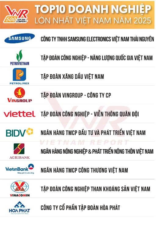 Agribank - TOP10 Doanh nghiệp lớn nhất Việt Nam năm 2025