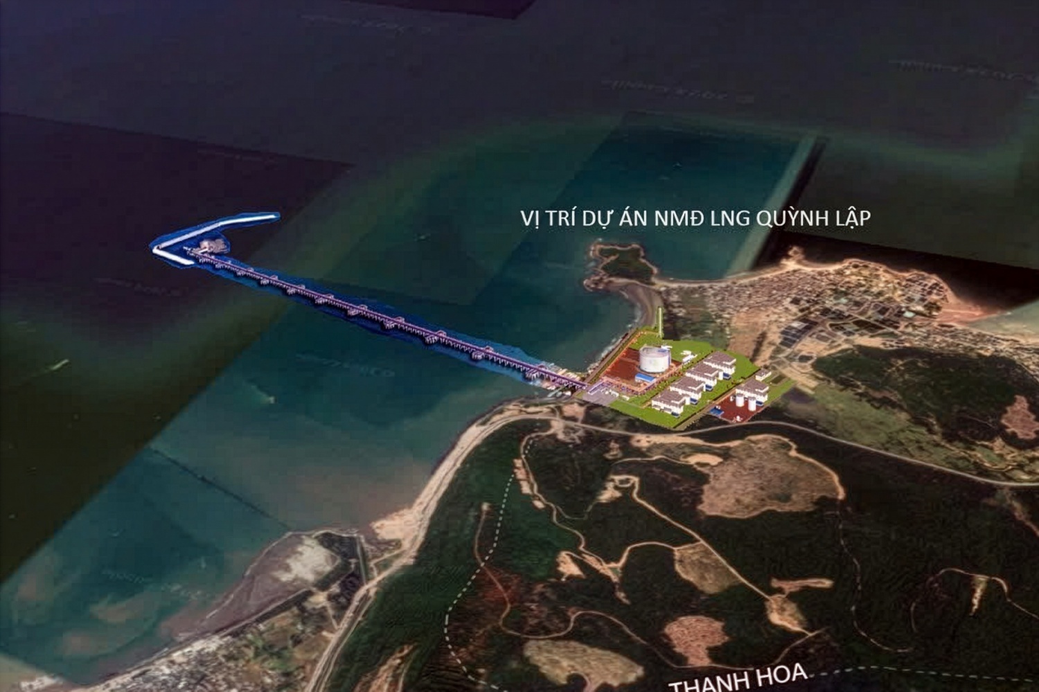 Phối cảnh tổng thể dự án Nhà máy điện LNG Quỳnh Lập Phối cảnh tổng thể dự án Nhà máy điện LNG Quỳnh Lập