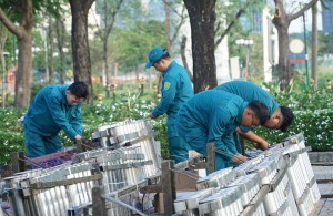 [Chùm ảnh] Trận địa pháo hoa tại TP HCM trước giờ khai hỏa