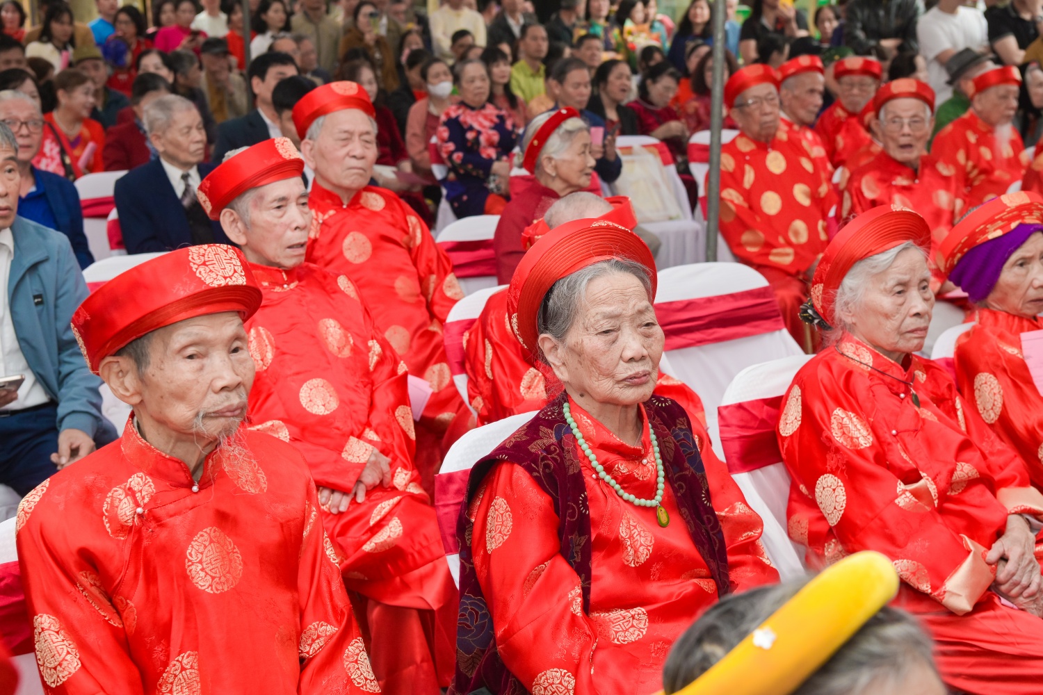 Các cụ cao niên dự buổi gặp mặt