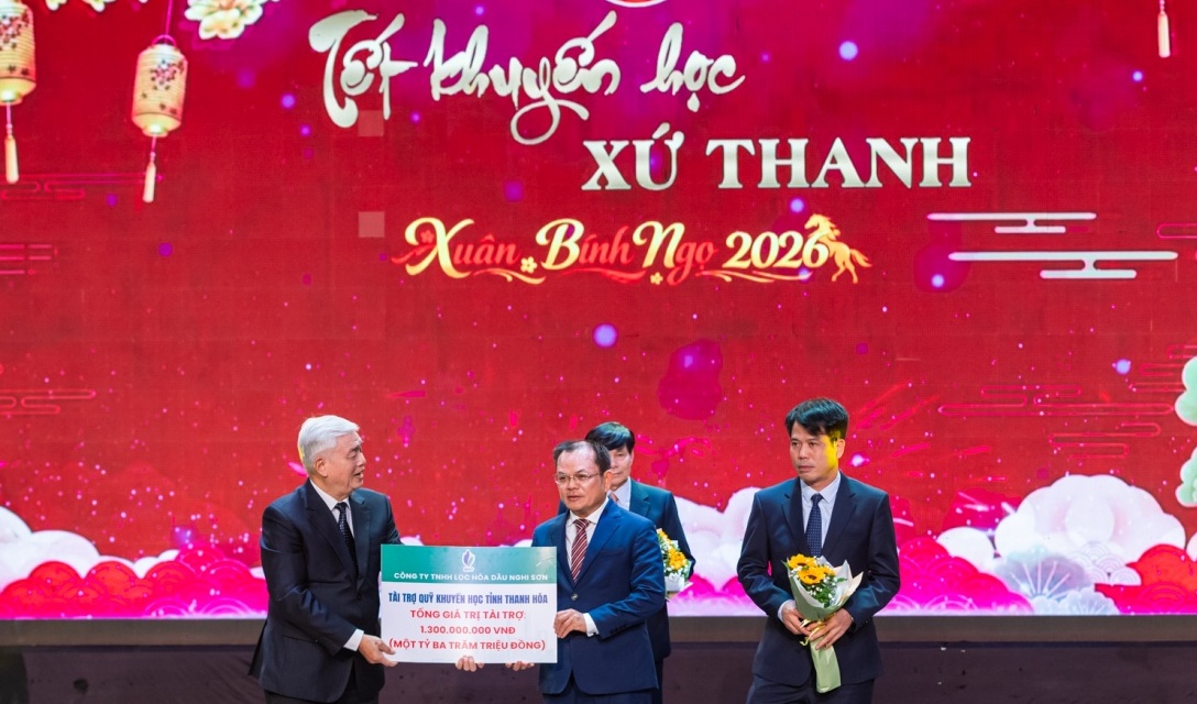 NSRP tài trợ 1,3 tỷ đồng học bổng tại Tết Khuyến học Thanh Hóa 2026