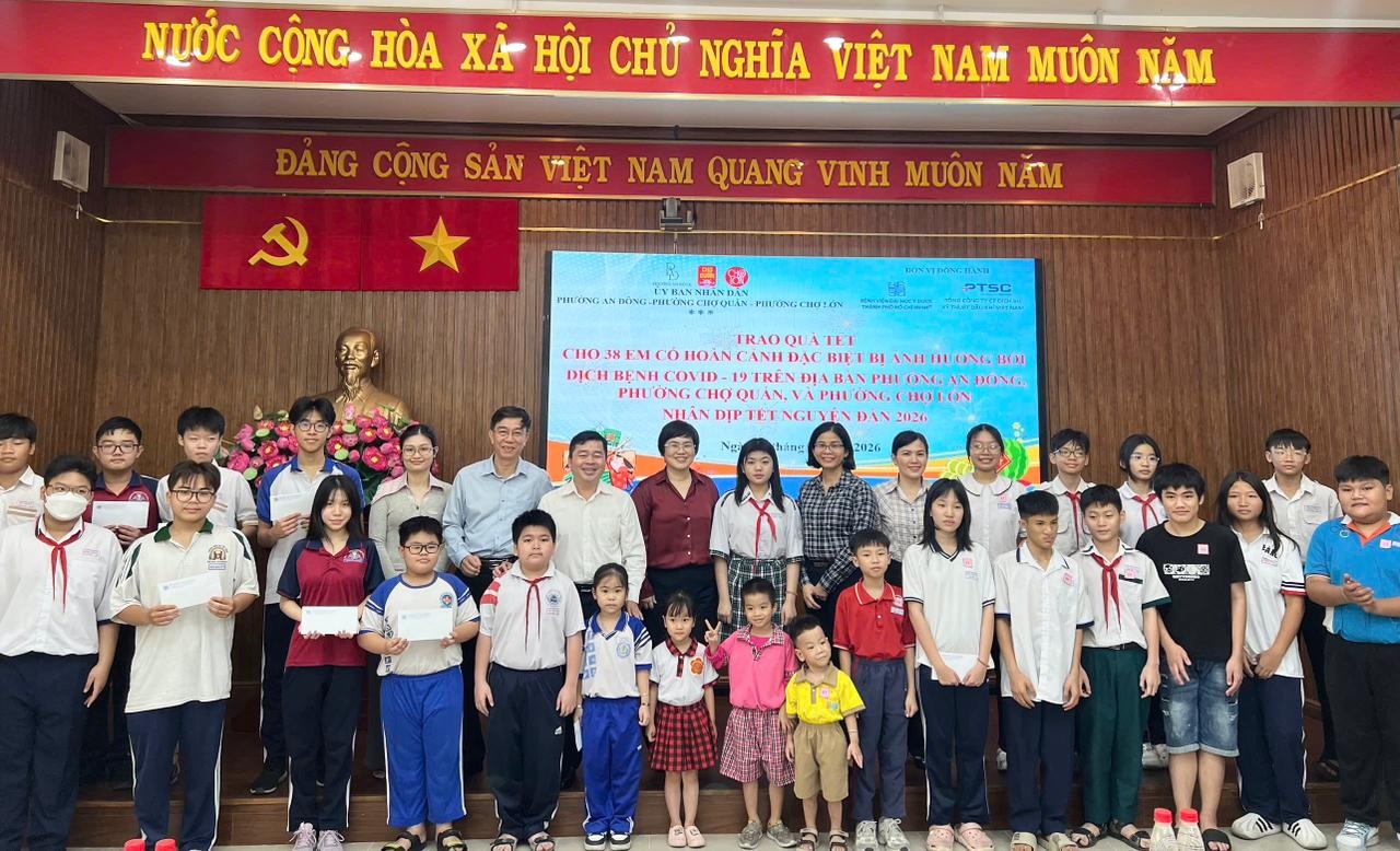 PTSC & Bệnh viện Đại học Y Dược TP.HCM: Mang Tết ấm áp về bên các em nhỏ có hoàn cảnh đặc biệt hậu Covid-19 PTSC & Bệnh viện Đại học Y Dược TP.HCM: Mang Tết ấm áp về bên các em nhỏ có hoàn cảnh đặc biệt hậu Covid-19