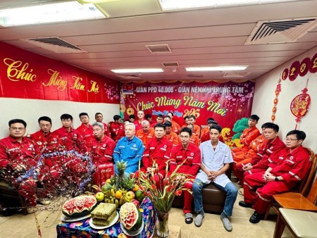 Sắc xuân rộn ràng trên giàn MSP-PPD 40.000 và giàn nén khí Trung tâm