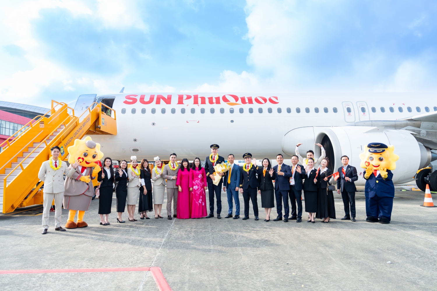 Chuyến bay của Sun PhuQuoc Airways (SPA) xuất phát từ Hà Nội và hạ cánh tại sân bay Đà Nẵng.