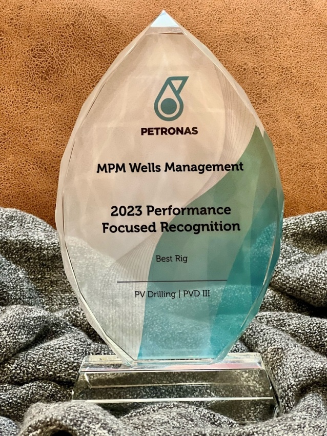 PV DRILLING III rig awarded as 2023 Best Rig in Malaysia