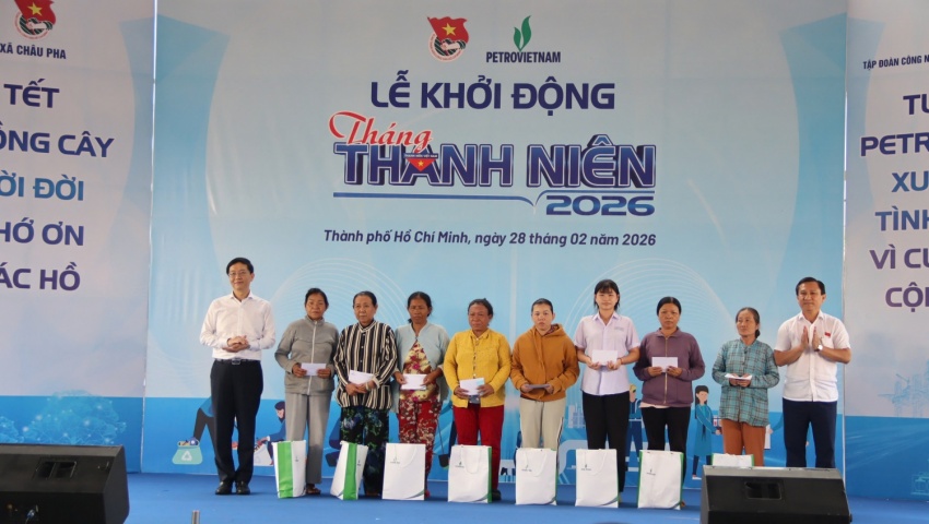 Tháng Thanh niên 2026: Tuổi trẻ Petrovietnam xung kích, tình nguyện vì cuộc sống cộng đồng
