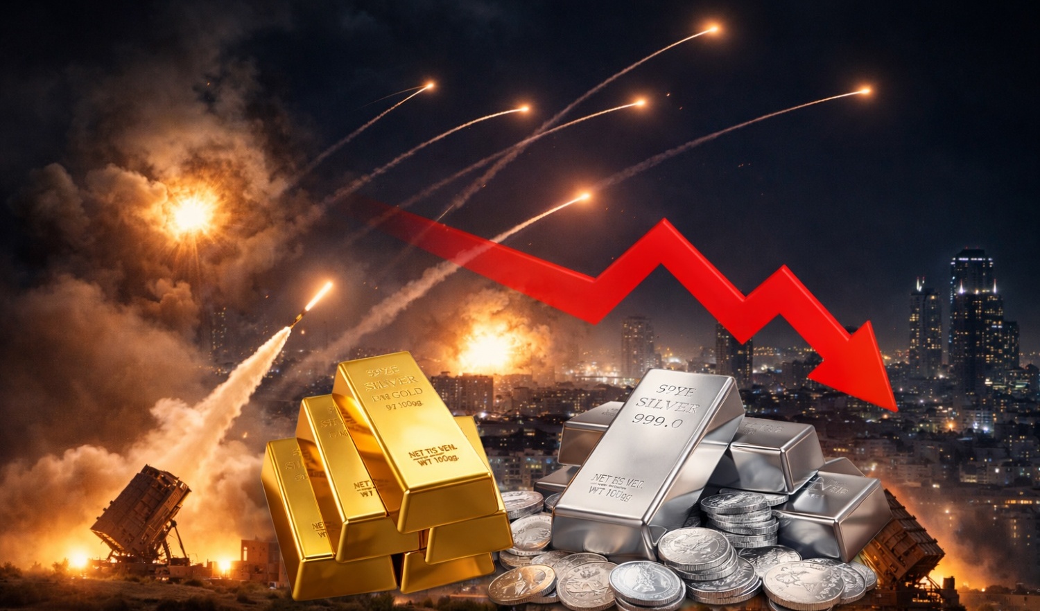 Vì sao xung đột dữ dội tại Trung Đông lại khiến giá vàng, bạc giảm?