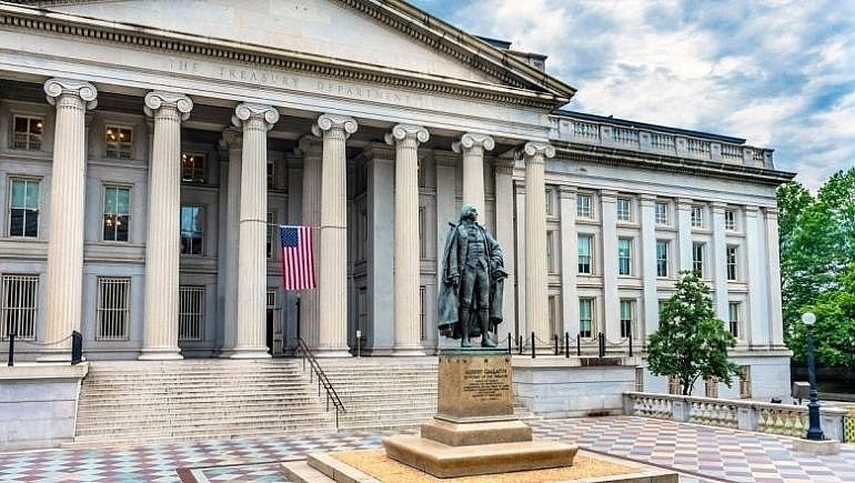 Trụ sở Bộ Tài chính Mỹ ở Washington.