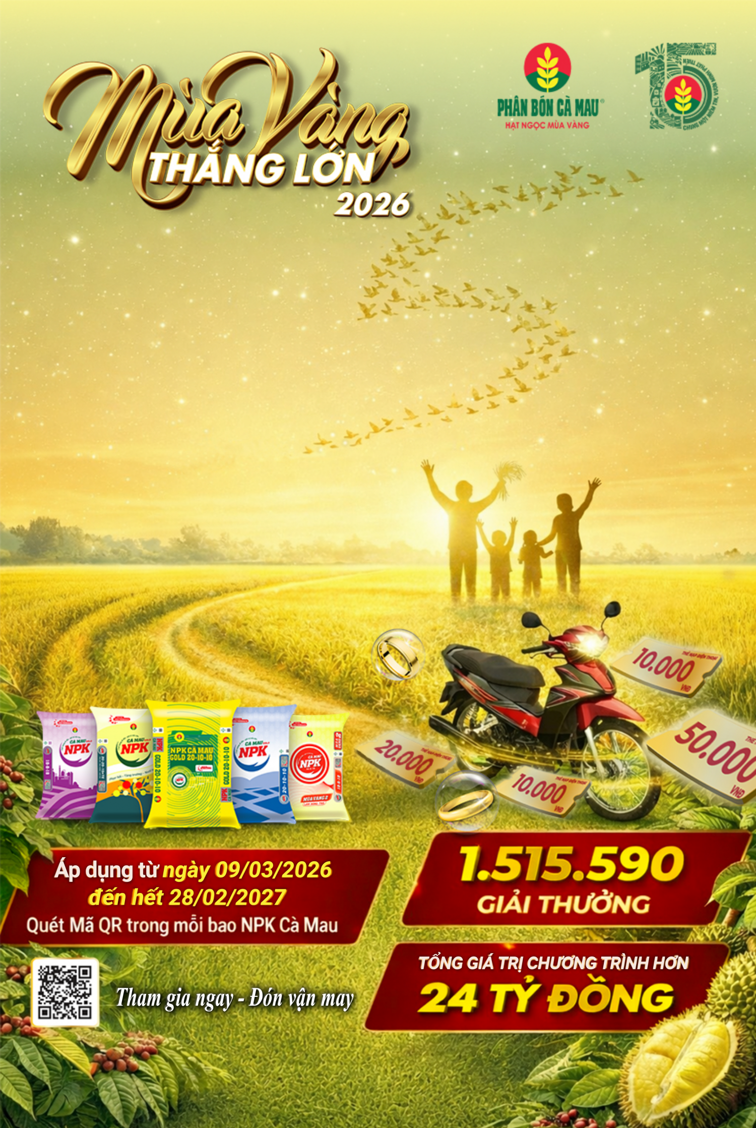 PVCFC khởi động chương trình “Mùa vàng thắng lớn” 2026 với hơn 1,5 triệu giải thưởng