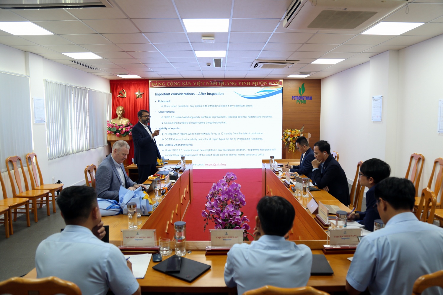 OCIMF làm việc với PVMR, chia sẻ kinh nghiệm kiểm tra tàu dầu quốc tế