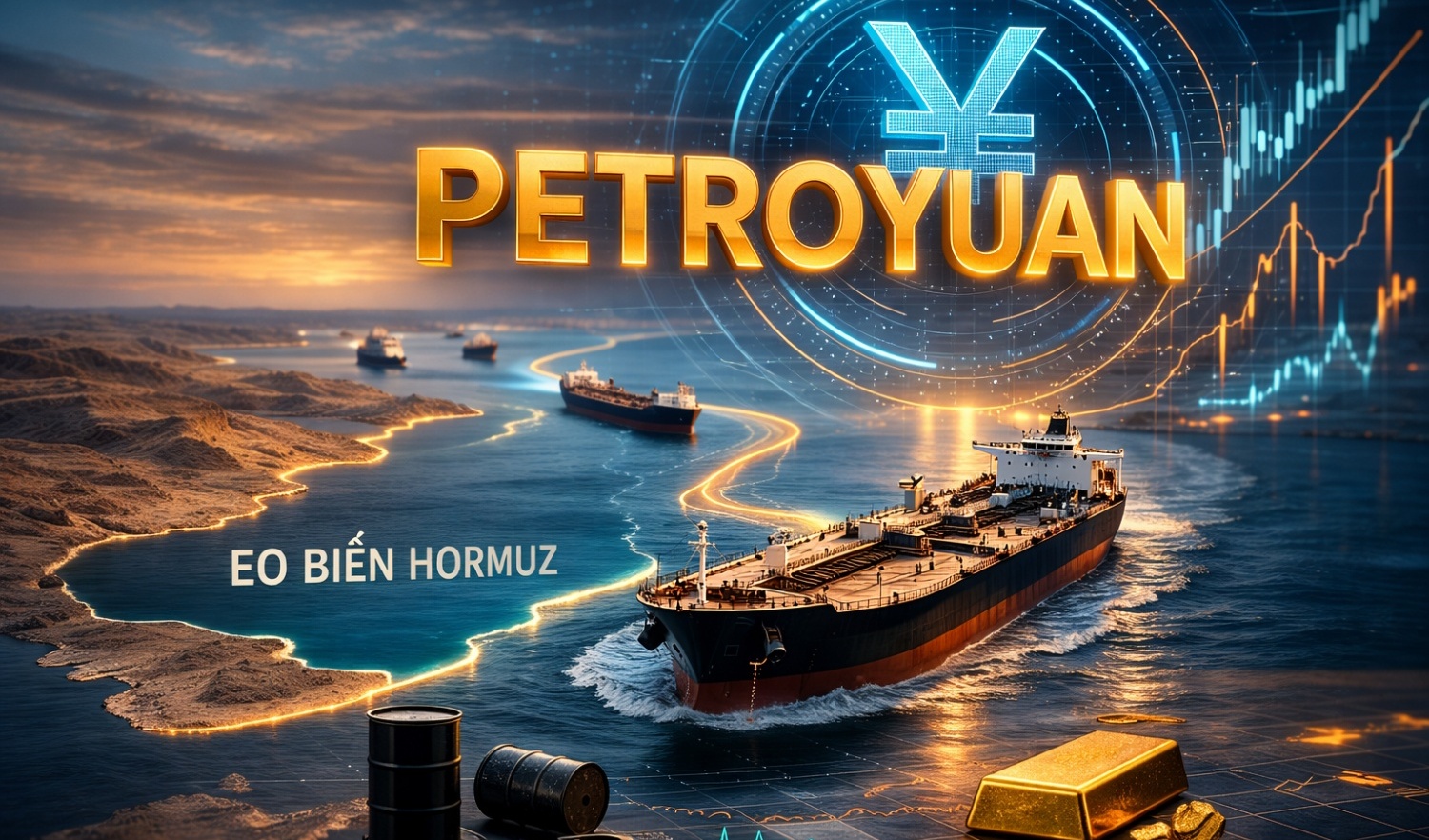 Petroyuan, eo biển Hormuz và vị thế của vàng trong thương mại dầu mỏ