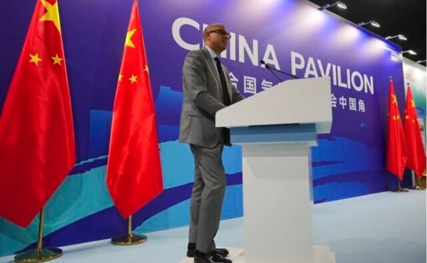 Simon Stiell, Cao ủy khí hậu Liên Hợp Quốc, phát biểu trong một phiên họp tại Gian hàng Trung Quốc tại Hội nghị thượng đỉnh khí hậu COP29 của Liên Hợp Quốc, thứ Sáu, ngày 15 tháng 11 năm 2024, tại Baku, Azerbaijan. Simon Stiell, Cao ủy khí hậu Liên Hợp Quốc, phát biểu trong một phiên họp tại Gian hàng Trung Quốc tại Hội nghị thượng đỉnh khí hậu COP29 của Liên Hợp Quốc, thứ Sáu, ngày 15 tháng 11 năm 2024, tại Baku, Azerbaijan.