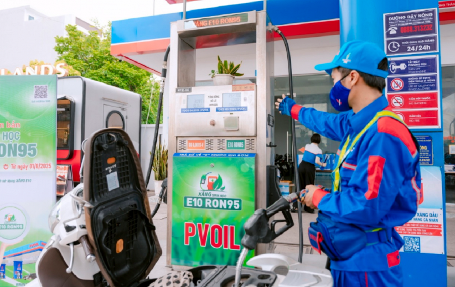 PV OIL đã triển khai bán xăng E10 RON95 tại một số thành phố lớn trên cả nước.