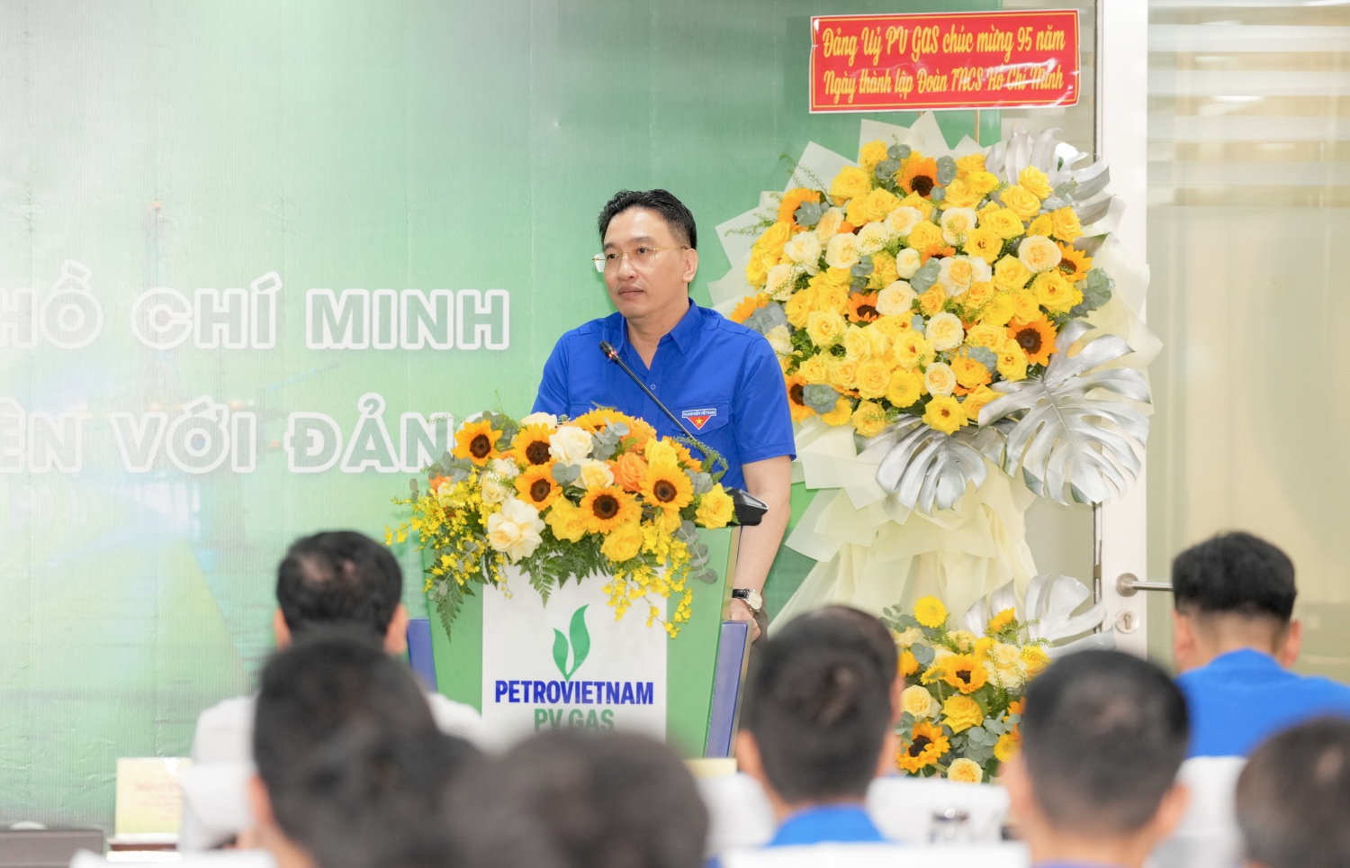 Bí thư Đảng ủy, Chủ tịch HĐQT PV GAS Nguyễn Thanh Bình phát biểu chỉ đạo tại chương trình