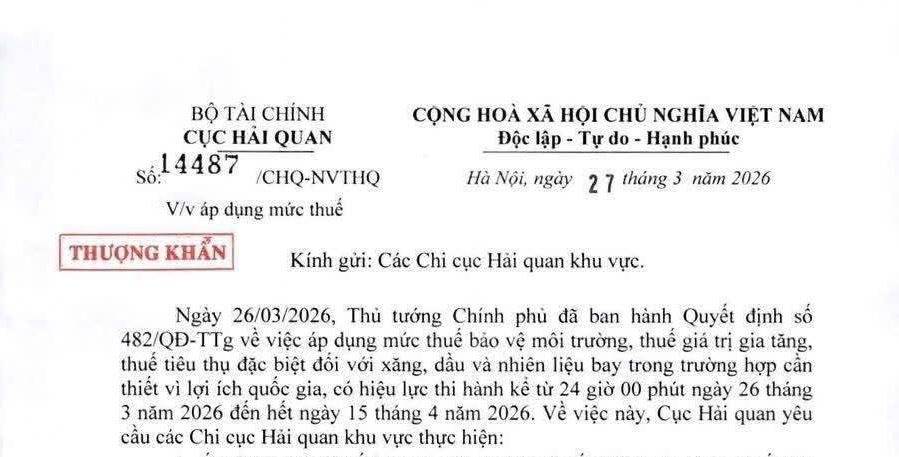Hải quan hỏa tốc triển khai mức ưu đãi thuế với xăng dầu