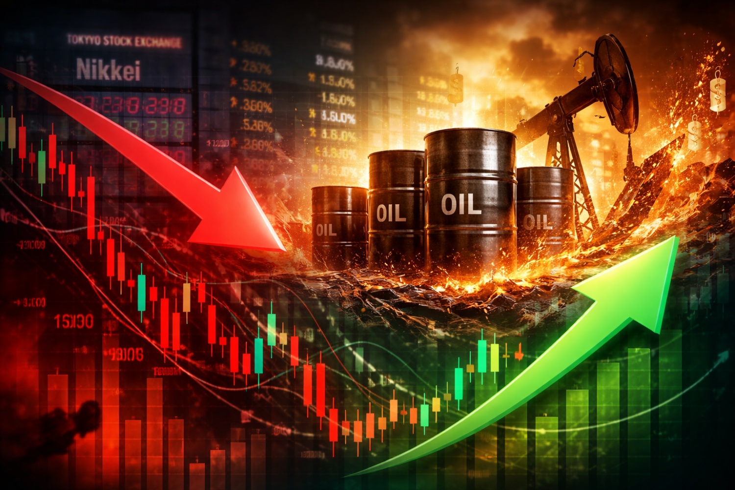 Thị trường chứng khoán châu Á giảm điểm, giá Brent hướng tới mức tăng kỷ lục