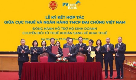 PVcomBank hợp tác với Cục Thuế hỗ trợ hộ kinh doanh kê khai thuế