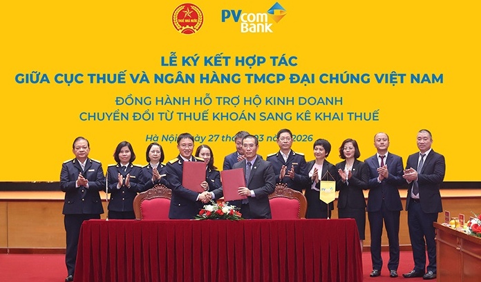 PVcomBank hợp tác với Cục Thuế hỗ trợ hộ kinh doanh kê khai thuế