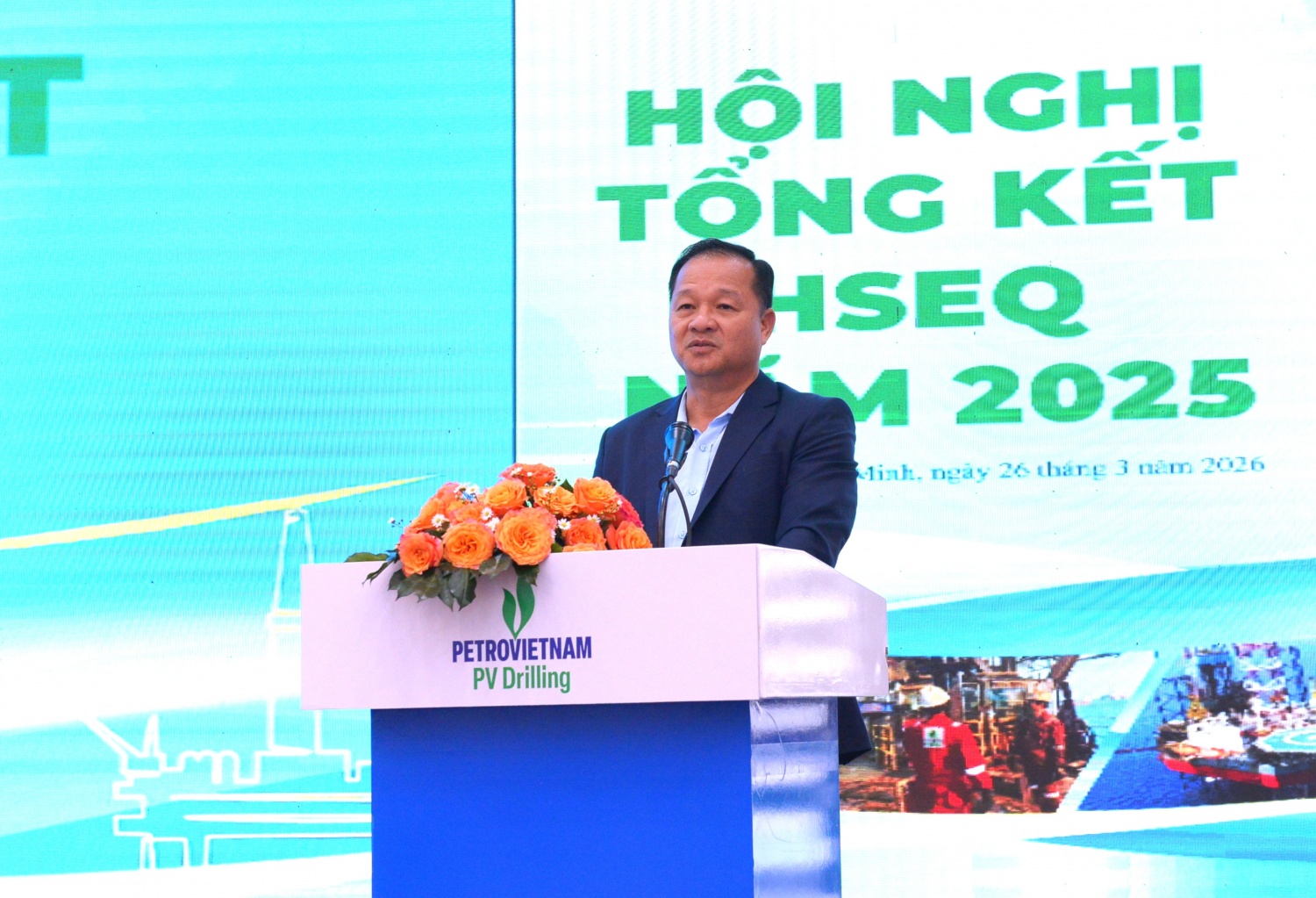 Chủ tịch HĐQT PV Drilling Mai Thế Toàn phát biểu tại hội nghị HSEQ 2025 Chủ tịch HĐQT PV Drilling Mai Thế Toàn phát biểu tại hội nghị HSEQ 2025
