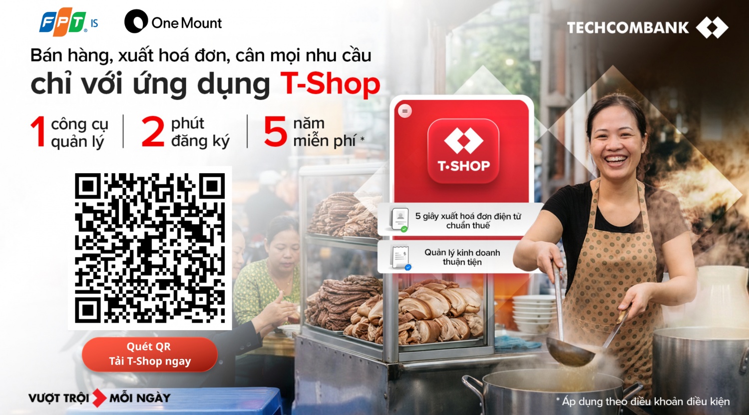 Techcombank ra mắt ứng dụng T-Shop giúp hộ kinh doanh quản lý bán hàng vượt trội