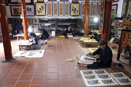 Tranh Đông Hồ hồi sinh từ ký ức làng quê