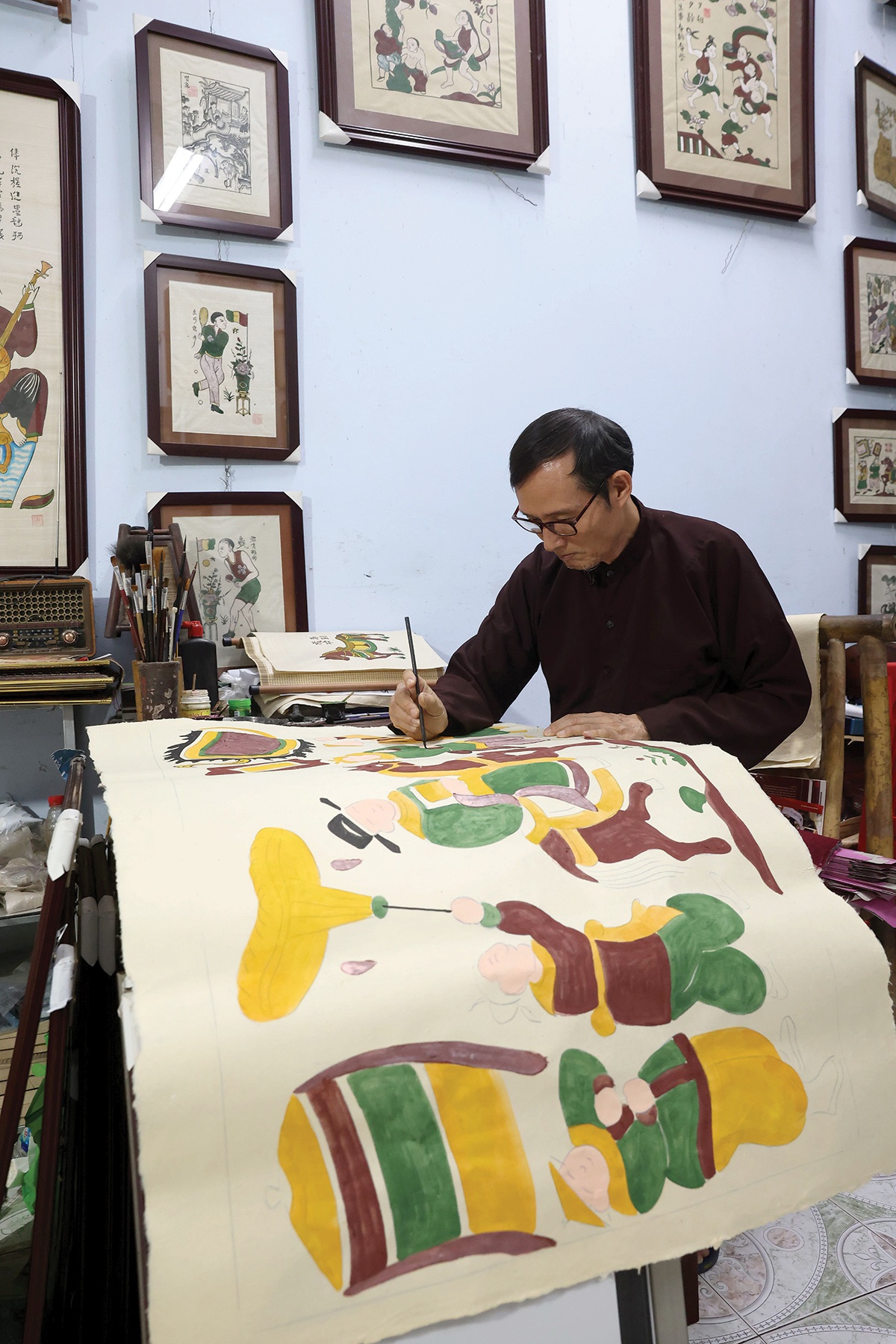 Tranh Đông Hồ hồi sinh từ ký ức làng quê