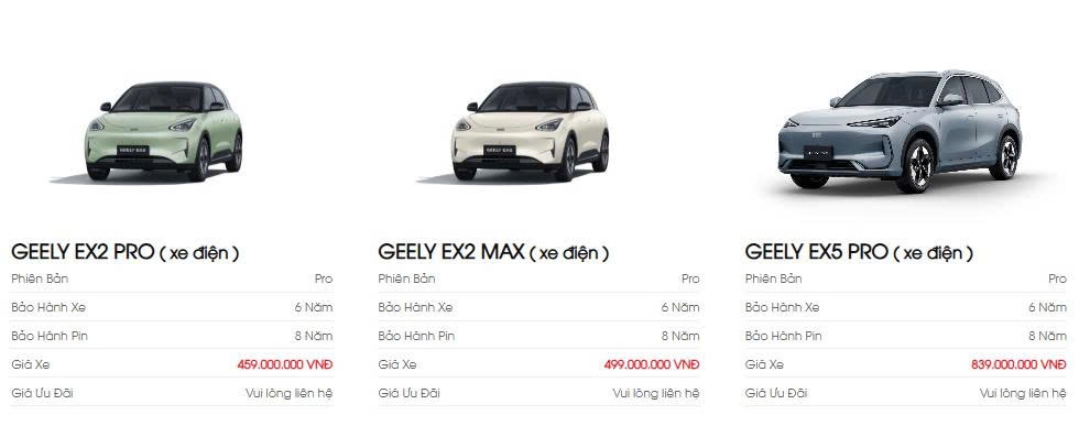 Thị trường xe điện tuần qua: Geely EX2 gây xôn xao với giá thay pin gần 200 triệu đồng Thị trường xe điện tuần qua: Geely EX2 gây xôn xao với giá thay pin gần 200 triệu đồng