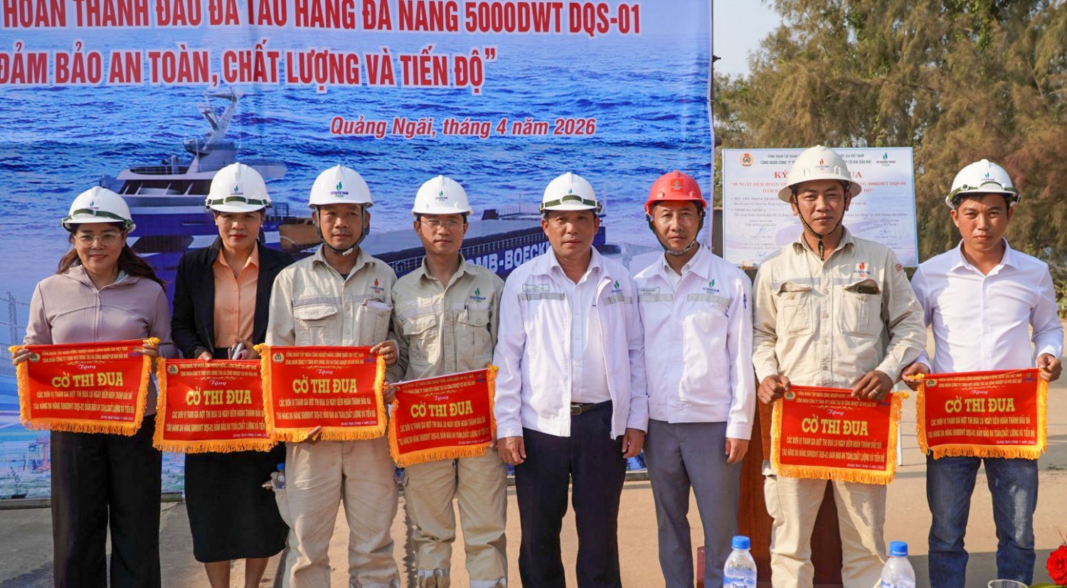 PVSM phấn đấu hoàn thành loạt tàu hàng đa năng 5.000 DWT bảo đảm an toàn, chất lượng và tiến độ