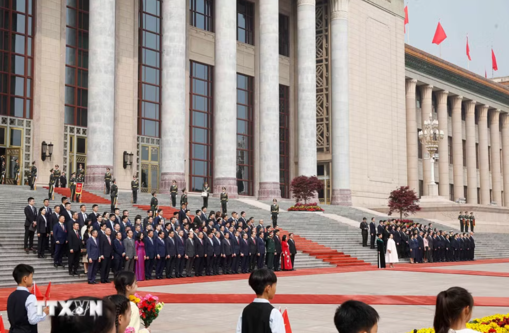 Lễ đón trọng thể Tổng Bí thư, Chủ tịch nước Tô Lâm thăm cấp Nhà nước đến Trung Quốc