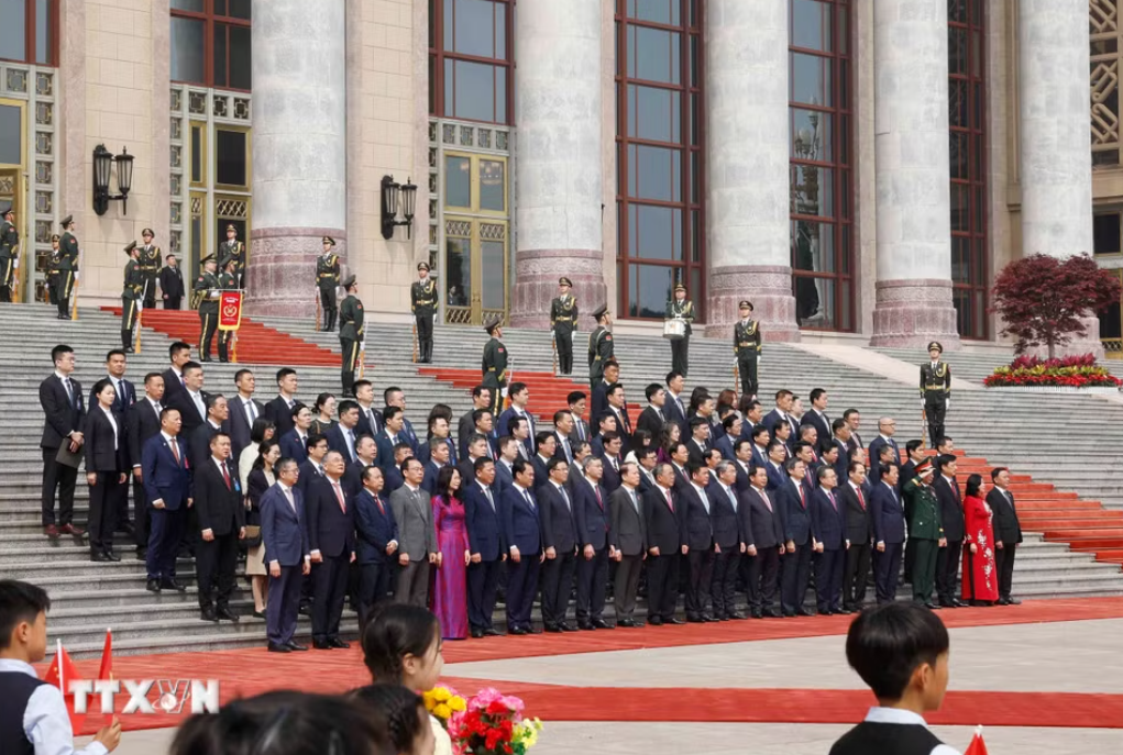 Lễ đón trọng thể Tổng Bí thư, Chủ tịch nước Tô Lâm thăm cấp Nhà nước đến Trung Quốc