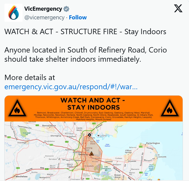 Cháy nhà máy lọc dầu ở Australia Cháy nhà máy lọc dầu ở Úc