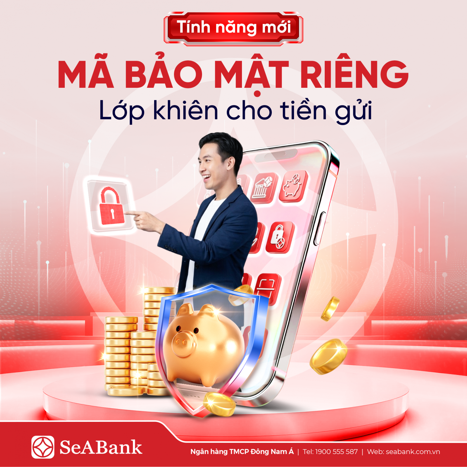 SeABank dẫn đầu xu hướng bảo vệ tiền gửi bằng mã số bảo mật, nâng cao an toàn tài chính cho khách hàng SeABank dẫn đầu xu hướng bảo vệ tiền gửi bằng mã số bảo mật, nâng cao an toàn tài chính cho khách hàng