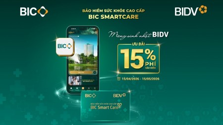 BIC giảm 15% phí bảo hiểm sức khỏe cao cấp chào mừng ngày thành lập BIDV