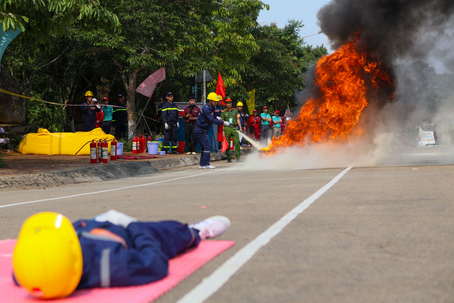 [Chùm ảnh] 8 đội cùng tranh tài tại Hội thao An toàn vệ sinh lao động, phòng chống cháy nổ năm 2026 của PV Power