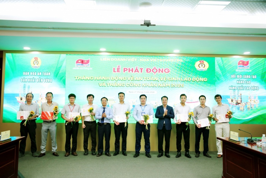 Vietsovpetro phát động Tháng hành động về ATVSLĐ và Tháng Công nhân năm 2026