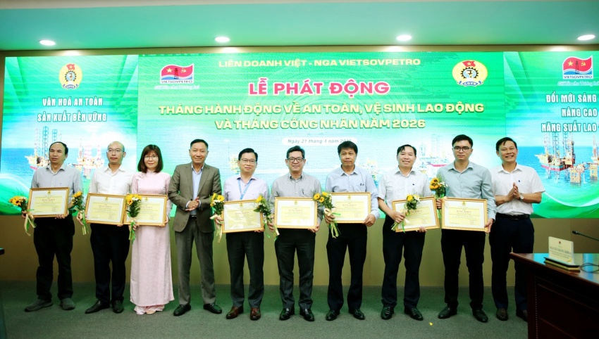 Vietsovpetro phát động Tháng hành động về ATVSLĐ và Tháng Công nhân năm 2026