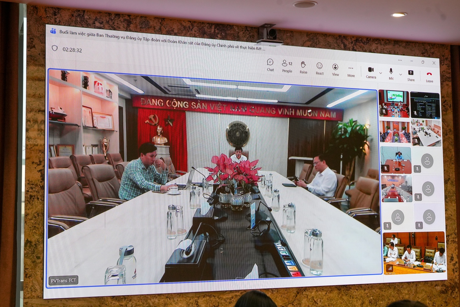 Các đại biểu tham dự tại các điểm cầu trực tuyến