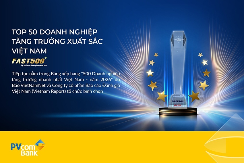 PVcomBank lần thứ 8 liên tiếp được vinh danh trong Bảng xếp hạng FAST500
