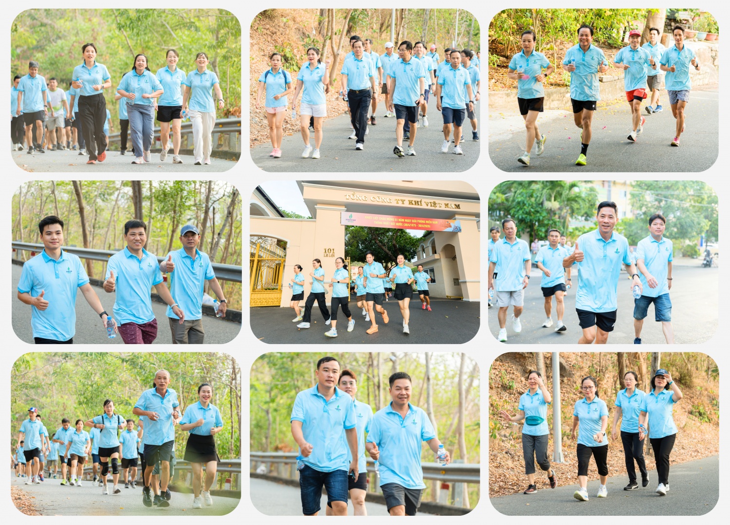 Lãnh đạo cùng CBCNV – NLĐ PV GAS tham gia hoạt động đi bộ chinh phục đỉnh Núi Lớn